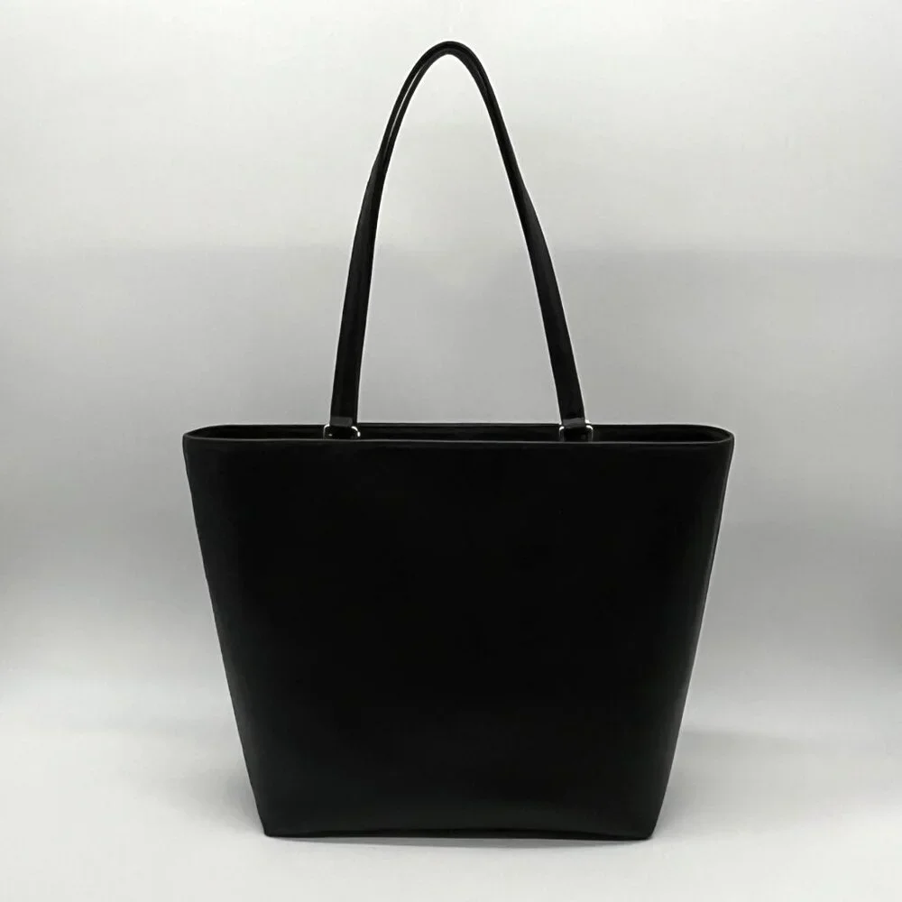 Michael Kors Black Leather Mott Tote Bag - Picture 2 of 11